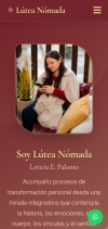 Captura de pantalla de celular en el sitio de Lútea Nómada
